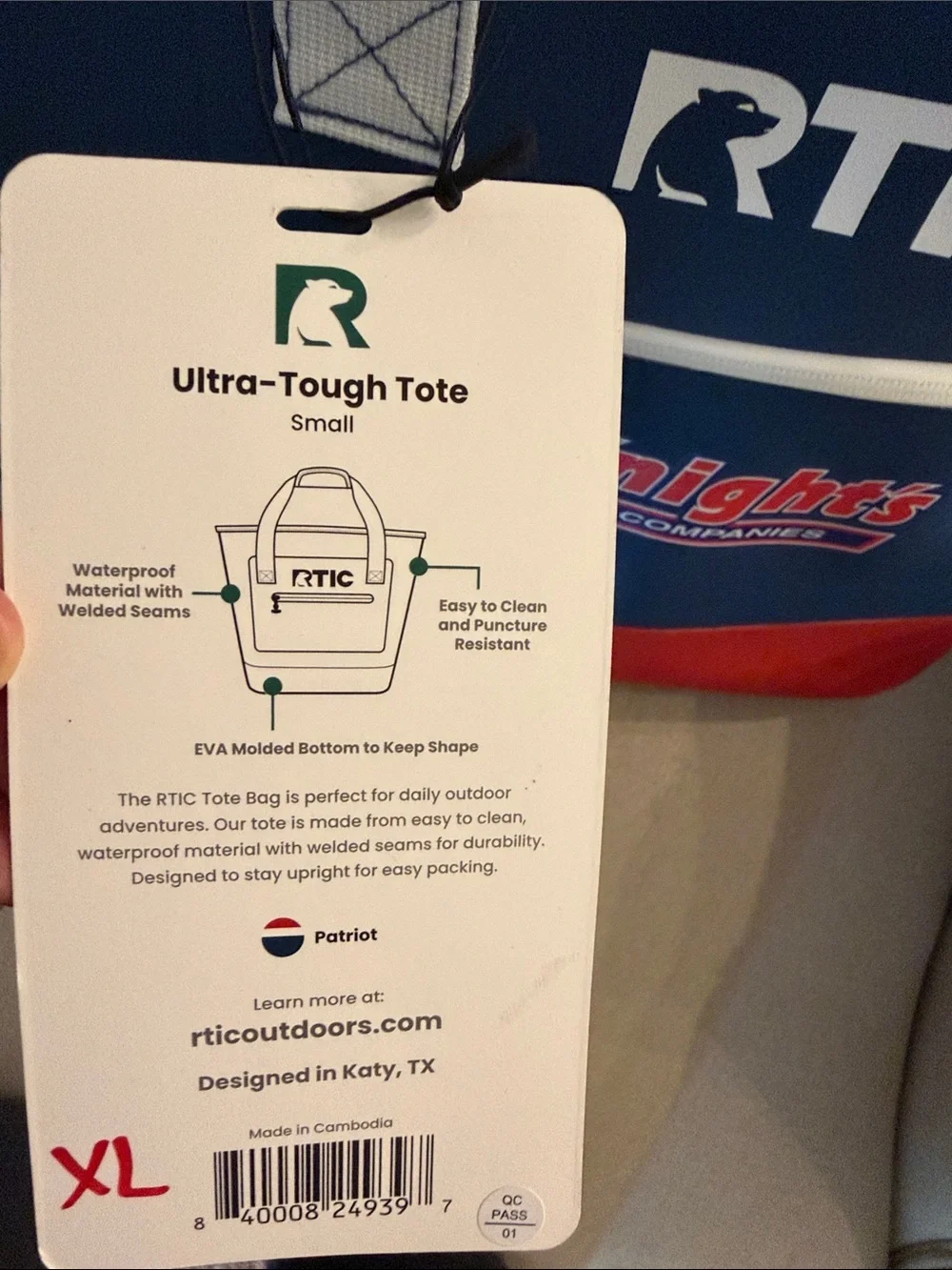 RTIC NEW with tags Blue and Red Duffel Tote